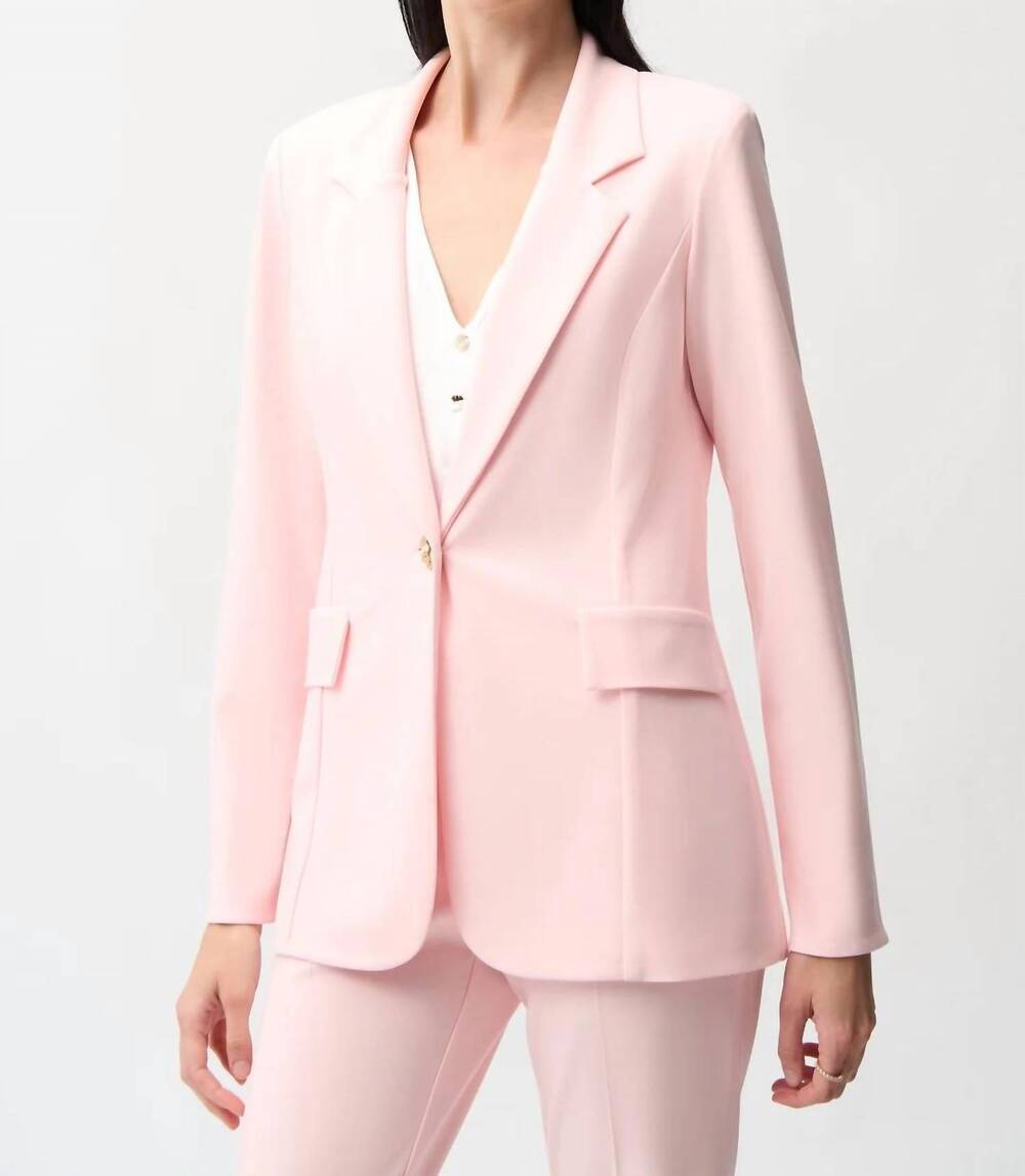 NEW JOSEPH RIBKOFF formal notched lapel blazer in pale pink